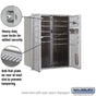 Salsbury 10 Door High Recessed Mounted 4C Horizontal Mailbox with 9 Doors and 2 Parcel Lockers with USPS Access - Front Loading