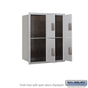 Salsbury 10 Door High Recessed Mounted 4C Horizontal Parcel Locker with 4 Parcel Lockers with Private Access - Front Loading