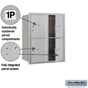 Salsbury 10 Door High Recessed Mounted 4C Horizontal Parcel Locker with 4 Parcel Lockers with USPS Access - Front Loading
