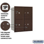 Salsbury 10 Door High Recessed Mounted 4C Horizontal Parcel Locker with 4 Parcel Lockers with Private Access - Rear Loading
