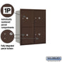 Salsbury 10 Door High Recessed Mounted 4C Horizontal Parcel Locker with 4 Parcel Lockers with USPS Access - Rear Loading