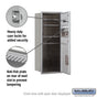 Salsbury 10 Door High Recessed Mounted 4C Horizontal Mailbox with 3 Doors and 1 Parcel Locker with USPS Access - Front Loading