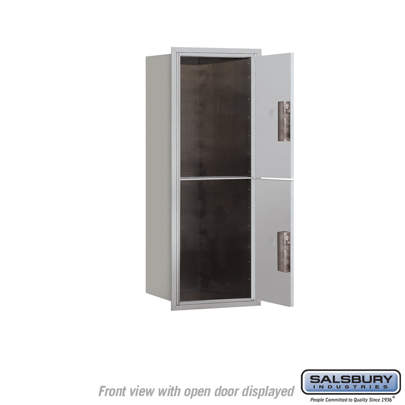 Salsbury 10 Door High Recessed Mounted 4C Horizontal Parcel Locker with 2 Parcel Lockers with Private Access - Front Loading