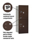 Salsbury 10 Door High Recessed Mounted 4C Horizontal Parcel Locker with 2 Parcel Lockers with Private Access - Rear Loading