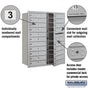 Salsbury 11 Door High Recessed Mounted 4C Horizontal Mailbox with 20 Doors with Private Access - Front Loading