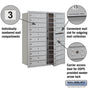 Salsbury 11 Door High Recessed Mounted 4C Horizontal Mailbox with 20 Doors with USPS Access - Front Loading
