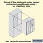 Salsbury 11 Door High Recessed Mounted 4C Horizontal Mailbox with 20 Doors with USPS Access - Front Loading