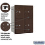 Salsbury 11 Door High Recessed Mounted 4C Horizontal Parcel Locker with 4 Parcel Lockers with Private Access - Rear Loading