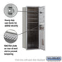 Salsbury 11 Door High Recessed Mounted 4C Horizontal Mailbox with 4 Doors and 1 Parcel Locker with Private Access - Front Loading