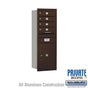 Salsbury 11 Door High Recessed Mounted 4C Horizontal Mailbox with 4 Doors and 1 Parcel Locker with Private Access - Rear Loading