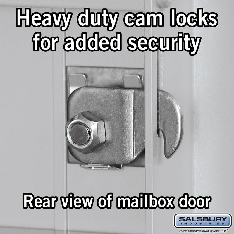 Salsbury 11 Door High Recessed Mounted 4C Horizontal Mailbox with 9 Doors with Private Access - Front Loading