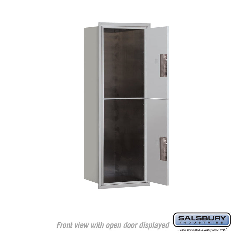 Salsbury 11 Door High Recessed Mounted 4C Horizontal Parcel Locker with 2 Parcel Lockers with Private Access - Front Loading