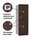 Salsbury 11 Door High Recessed Mounted 4C Horizontal Parcel Locker with 2 Parcel Lockers with USPS Access - Rear Loading