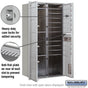 Salsbury Maximum Height Recessed Mounted 4C Horizontal Mailbox with 10 Doors and 4 Parcel Lockers with USPS Access - Front Loading