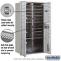 Salsbury Maximum Height Recessed Mounted 4C Horizontal Mailbox with 15 Doors and 3 Parcel Lockers with Private Access - Front Loading