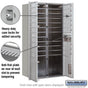 Salsbury Maximum Height Recessed Mounted 4C Horizontal Mailbox with 20 Doors and 2 Parcel Lockers with Private Access - Front Loading