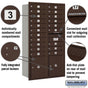 Salsbury Maximum Height Recessed Mounted 4C Horizontal Mailbox with 20 Doors and 2 Parcel Lockers with USPS Access - Rear Loading