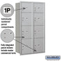 Salsbury Maximum Height Recessed Mounted 4C Horizontal Parcel Locker with 8 Parcel Lockers with Private Access - Rear Loading