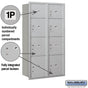 Salsbury Maximum Height Recessed Mounted 4C Horizontal Parcel Locker with 8 Parcel Lockers with USPS Access - Rear Loading