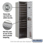 Salsbury Maximum Height Recessed Mounted 4C Horizontal Mailbox with 9 Doors and 1 Parcel Locker with Private Access - Front Loading
