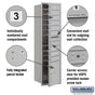 Salsbury Maximum Height Recessed Mounted 4C Horizontal Mailbox with 9 Doors and 1 Parcel Locker with USPS Access - Front Loading