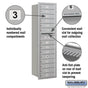Salsbury Maximum Height Recessed Mounted 4C Horizontal Mailbox with 14 Doors with Private Access - Rear Loading