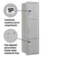 Salsbury Maximum Height Recessed Mounted 4C Horizontal Parcel Locker with 3 Parcel Lockers with Private Access - Rear Loading