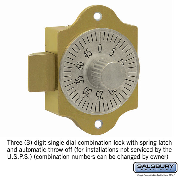 Salsbury Combination Lock - for 4C Horizontal Mailbox Door (for Mailboxes Not Serviced by the USPS)