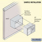Salsbury 6 Door High Surface Mounted 4C Horizontal Mailbox with 5 Doors and 1 Parcel Locker with Private Access