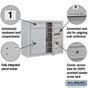 Salsbury 6 Door High Surface Mounted 4C Horizontal Mailbox with 5 Doors and 1 Parcel Locker with USPS Access