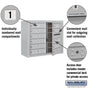 Salsbury 6 Door High Surface Mounted 4C Horizontal Mailbox with 10 Doors with Private Access