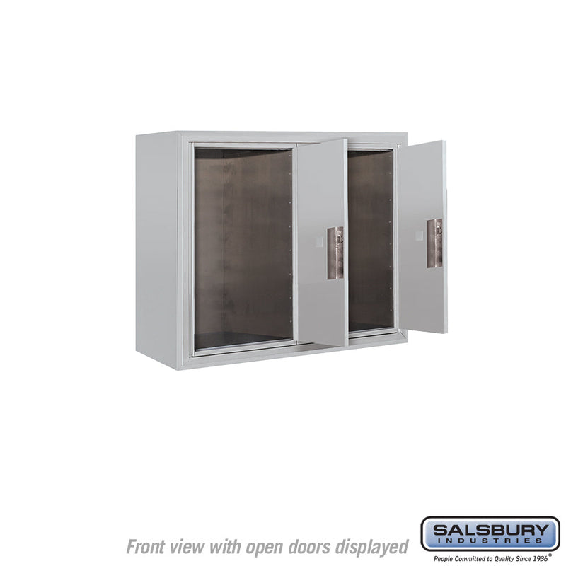 Salsbury 6 Door High Surface Mounted 4C Horizontal Parcel Locker with 2 Parcel Lockers with USPS Access