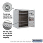 Salsbury 6 Door High Surface Mounted 4C Horizontal Mailbox with 4 Doors with Private Access