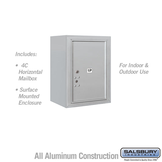 Salsbury 6 Door High Surface Mounted 4C Horizontal Parcel Locker with 1 Parcel Locker with USPS Access