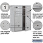 Salsbury 10 Door High Surface Mounted 4C Horizontal Mailbox with 6 Doors and 2 Parcel Lockers with USPS Access