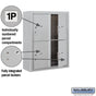 Salsbury 10 Door High Surface Mounted 4C Horizontal Parcel Locker with 4 Parcel Lockers with USPS Access
