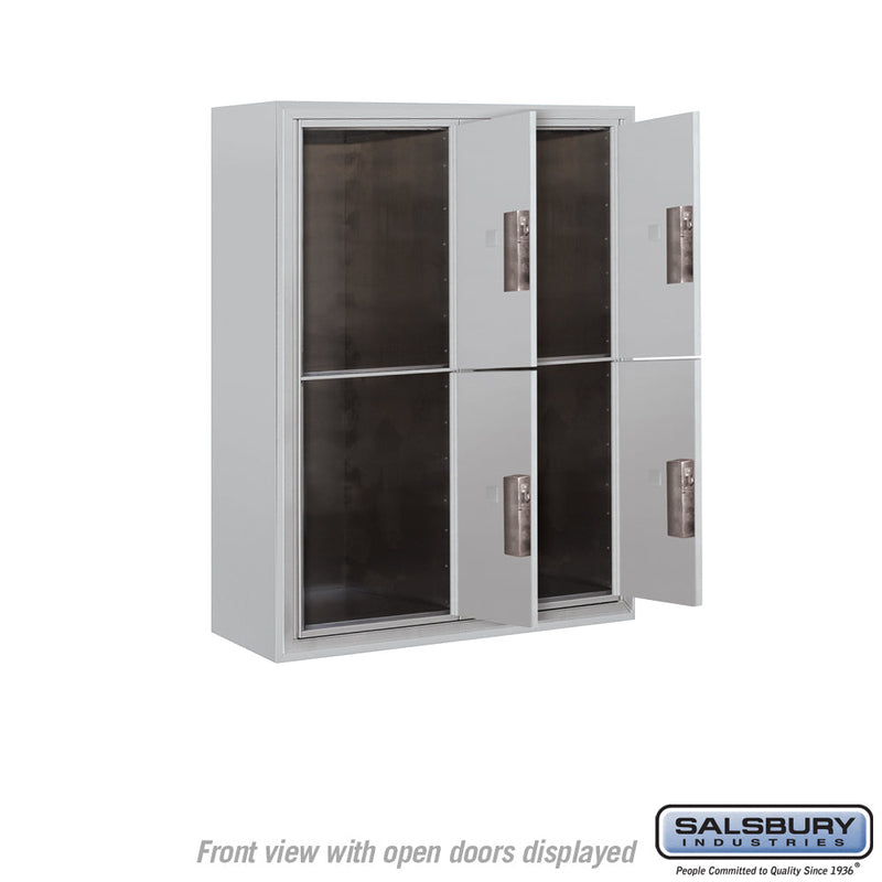 Salsbury 10 Door High Surface Mounted 4C Horizontal Parcel Locker with 4 Parcel Lockers with USPS Access
