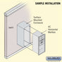 Salsbury 10 Door High Surface Mounted 4C Horizontal Mailbox with 3 Doors and 1 Parcel Locker with Private Access