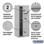 Salsbury 10 Door High Surface Mounted 4C Horizontal Mailbox with 3 Doors and 1 Parcel Locker with USPS Access