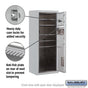Salsbury 10 Door High Surface Mounted 4C Horizontal Mailbox with 4 Doors and 1 Parcel Locker with USPS Access