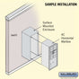 Salsbury 10 Door High Surface Mounted 4C Horizontal Mailbox with 4 Doors and 1 Parcel Locker with USPS Access