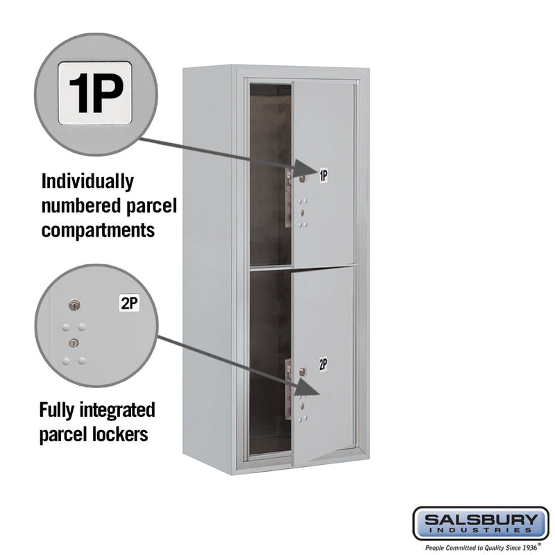 Salsbury 10 Door High Surface Mounted 4C Horizontal Parcel Locker with 2 Parcel Lockers with USPS Access
