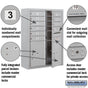 Salsbury 11 Door High Surface Mounted 4C Horizontal Mailbox with 10 Doors and 2 Parcel Lockers with Private Access