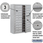 Salsbury 11 Door High Surface Mounted 4C Horizontal Mailbox with 20 Doors with USPS Access