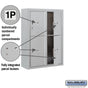 Salsbury 11 Door High Surface Mounted 4C Horizontal Parcel Locker with 4 Parcel Lockers with USPS Access