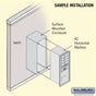 Salsbury 11 Door High Surface Mounted 4C Horizontal Mailbox with 4 Doors and 1 Parcel Locker with Private Access