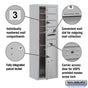 Salsbury 11 Door High Surface Mounted 4C Horizontal Mailbox with 4 Doors and 1 Parcel Locker with USPS Access
