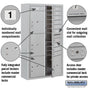 Salsbury Maximum Height Surface Mounted 4C Horizontal Mailbox with 10 Doors and 4 Parcel Lockers with Private Access