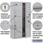 Salsbury Maximum Height Surface Mounted 4C Horizontal Mailbox with 10 Doors and 4 Parcel Lockers with USPS Access