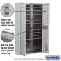 Salsbury Maximum Height Surface Mounted 4C Horizontal Mailbox with 15 Doors and 3 Parcel Lockers with USPS Access